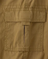 Boys Poplin Pull On Cargo Jogger Pants