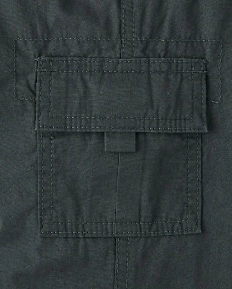 Boys Poplin Pull On Cargo Pants