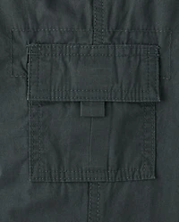 Boys Poplin Pull On Cargo Pants
