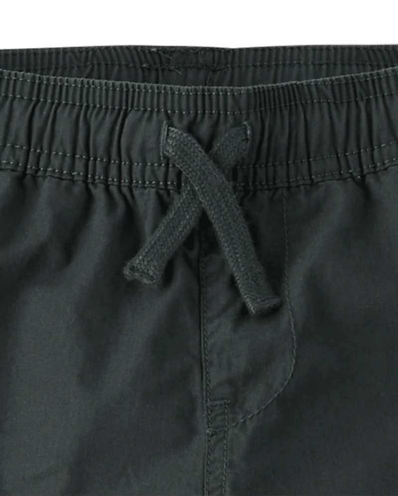 Boys Poplin Pull On Cargo Pants