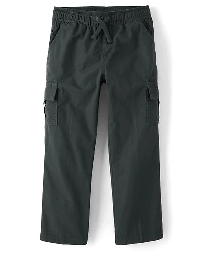 Boys Poplin Pull On Cargo Pants