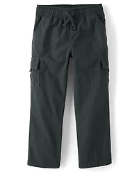 Boys Poplin Pull On Cargo Pants