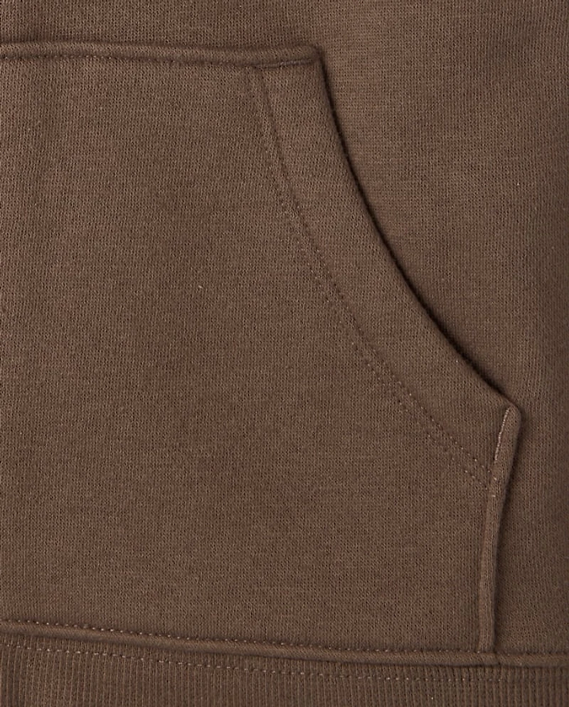 Boys Contrast Varsity Premium Fleece Zip Up Hoodie