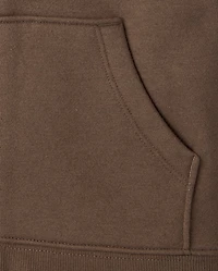 Boys Contrast Varsity Premium Fleece Zip Up Hoodie