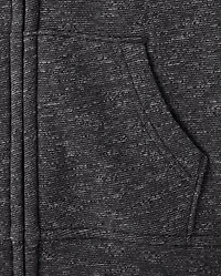 Boys Marled Fleece Sherpa-Lined Zip Up Hoodie
