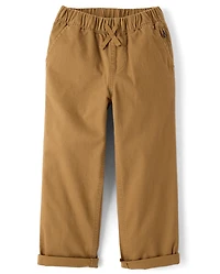 Boys Roll Cuff Pull On Chino Pants