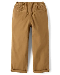 Boys Roll Cuff Pull On Chino Pants