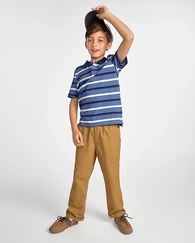 Boys Roll Cuff Pull On Chino Pants