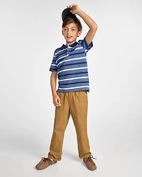Boys Roll Cuff Pull On Chino Pants