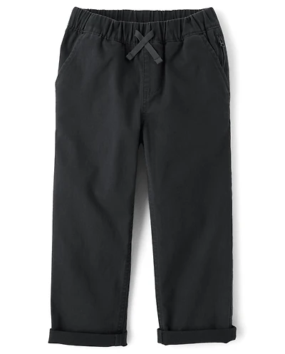Boys Roll Cuff Pull On Chino Pants