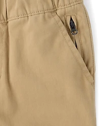 Boys Roll Cuff Pull On Chino Pants