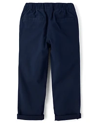 Boys Roll Cuff Pull On Chino Pants