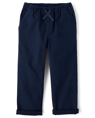 Boys Roll Cuff Pull On Chino Pants