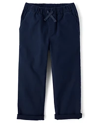 Boys Roll Cuff Pull On Chino Pants