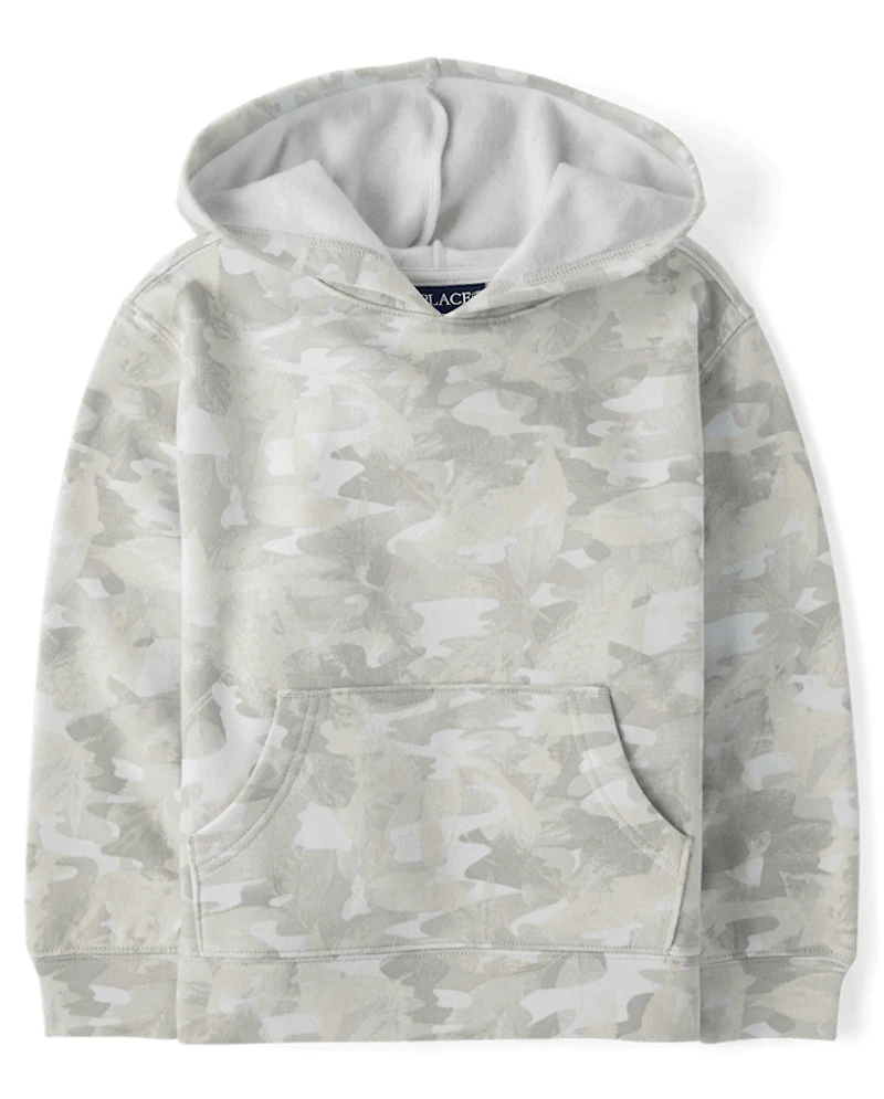 Boys Camo Premium Fleece Hoodie