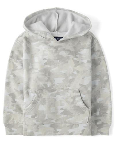 Boys Camo Premium Fleece Hoodie