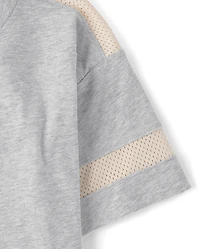 Boys Contrast Mesh Football Tee