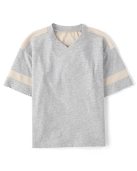 Boys Contrast Mesh Football Tee