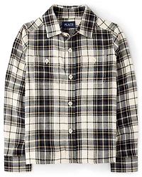 Chemise à carreaux en flanelle pour garçon