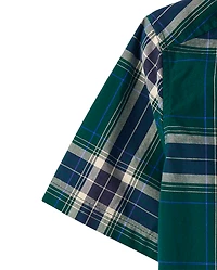 Boys Plaid Poplin Button Up Shirt