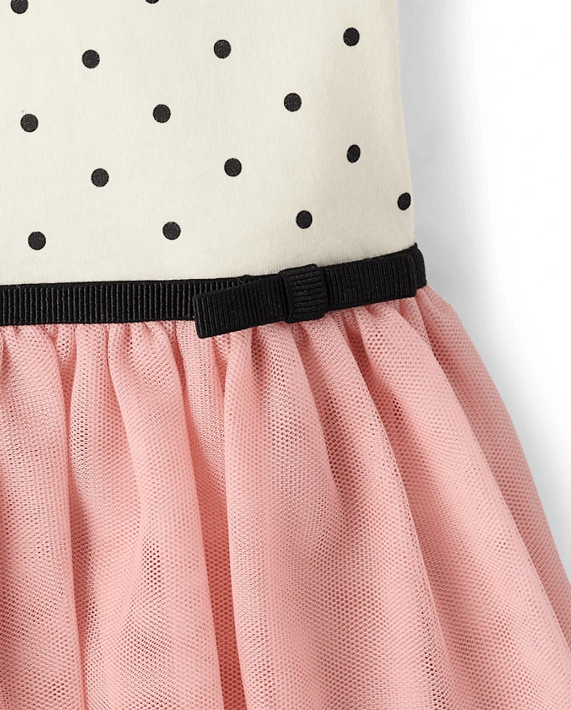 Baby And Toddler Girls Dot Print Tutu Dress