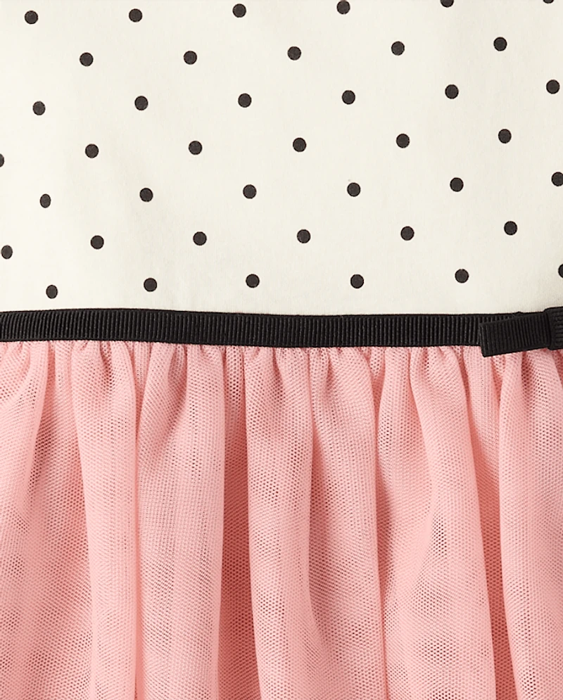 Baby And Toddler Girls Dot Print Tutu Dress