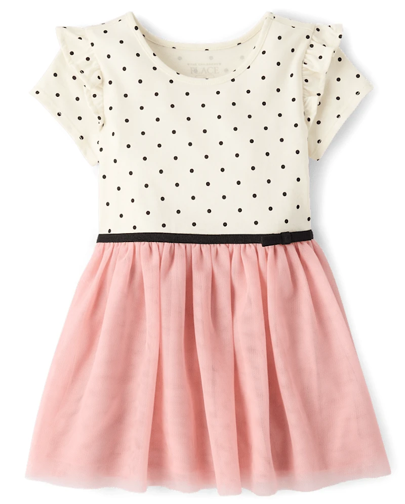 Baby And Toddler Girls Dot Print Tutu Dress