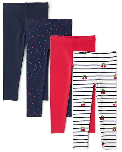 Toddler Girls Print Leggings 4-Pack
