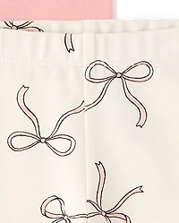Toddler Girls Bow Leggings 4-Pack