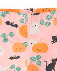 Baby And Toddler Girls Halloween Leggings
