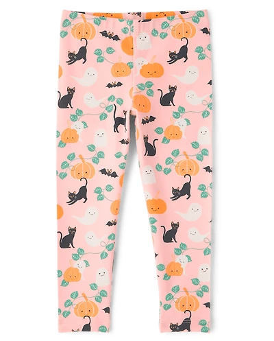 Baby And Toddler Girls Halloween Leggings