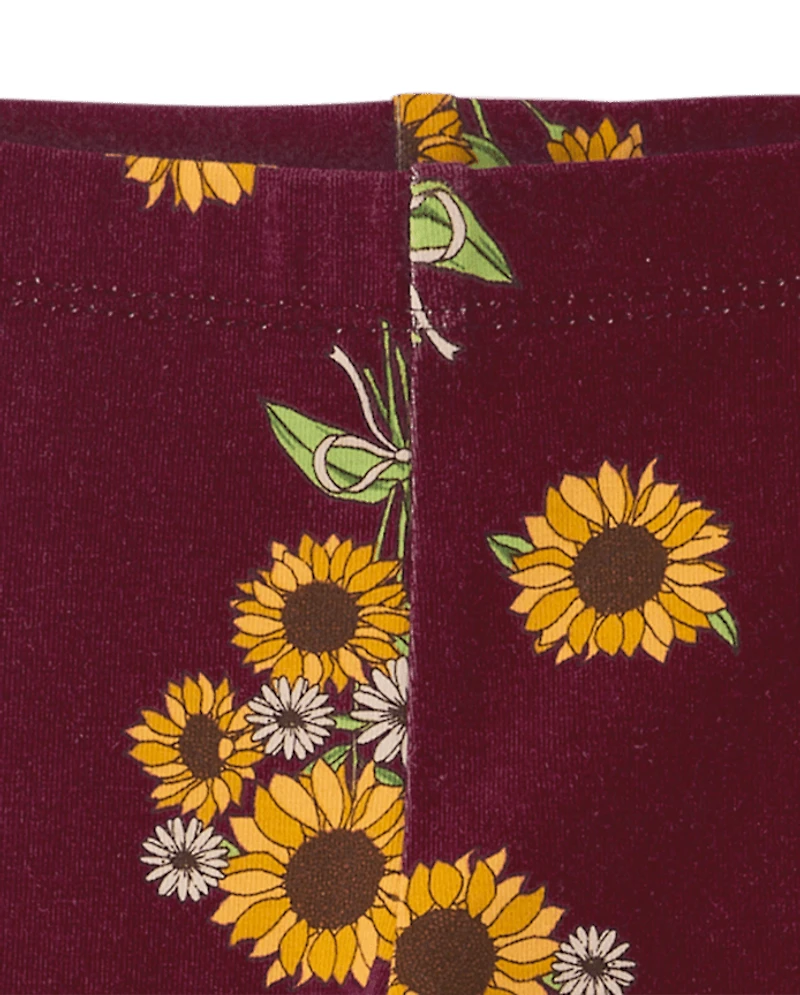Baby And Toddler Girls Sunflower Leggings