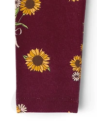 Baby And Toddler Girls Sunflower Leggings