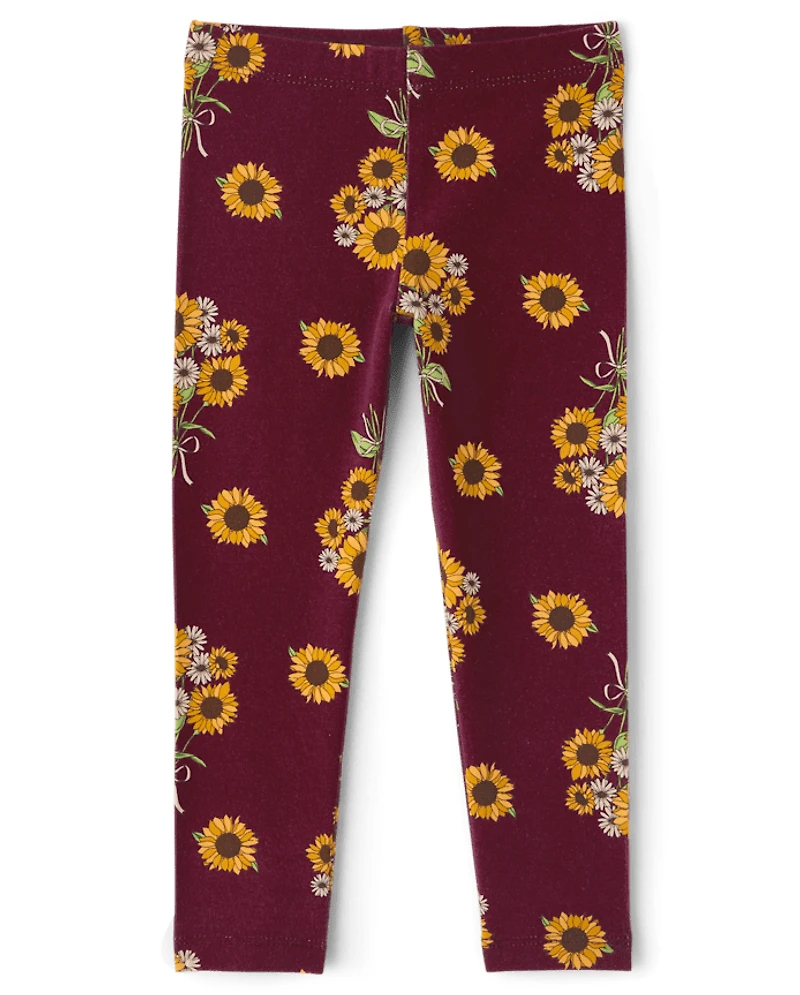 Baby And Toddler Girls Sunflower Leggings