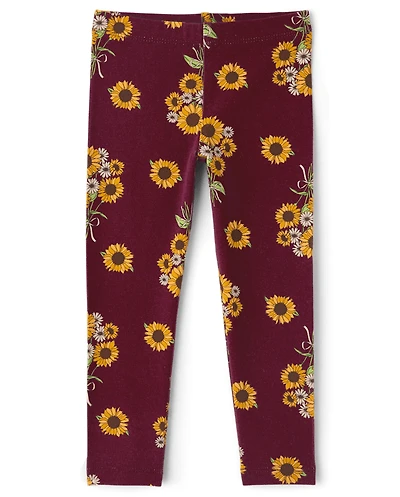 Baby And Toddler Girls Sunflower Leggings