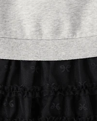 Baby And Toddler Girls Lace Bow Sweatshirt Dress