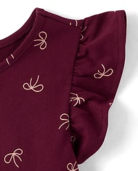 Baby And Toddler Girls Bow Flutter Dress