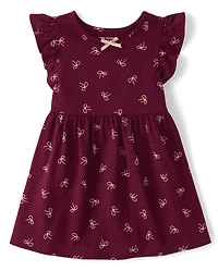 Baby And Toddler Girls Bow Flutter Dress