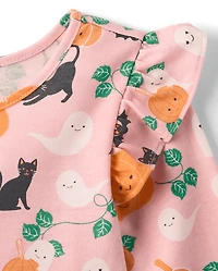Baby And Toddler Girls Halloween Flutter Dress