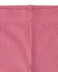 Baby And Toddler Girls Ribbed Lettuce Flare Leggings