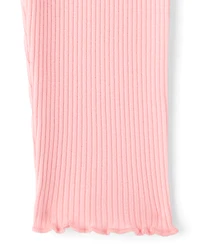 Baby And Toddler Girls Ribbed Lettuce Leggings