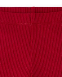 Baby And Toddler Girls Ribbed Lettuce Leggings