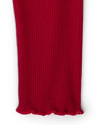 Baby And Toddler Girls Ribbed Lettuce Leggings