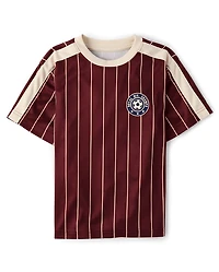 Boys Striped Varsity Soccer Jersey
