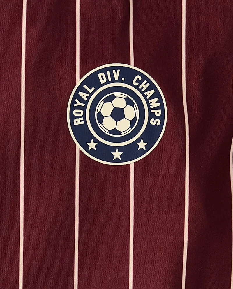 Boys Striped Varsity Soccer Jersey