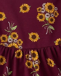 Baby And Toddler Girls Sunflower Ruffle Dress
