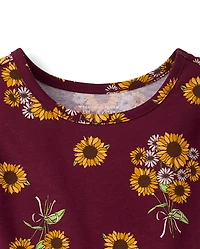 Baby And Toddler Girls Sunflower Ruffle Dress