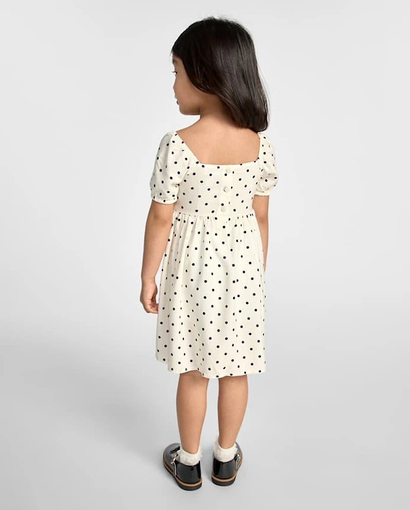 Baby And Toddler Girls Bow Smocked Dress