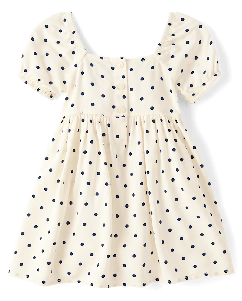 Baby And Toddler Girls Bow Smocked Dress