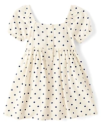 Baby And Toddler Girls Bow Smocked Dress